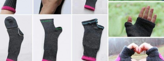 Tutorial – Fazendo luvas com meias