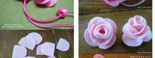 Tutorial – Mini rosas em feltro