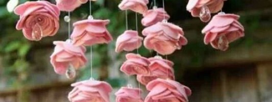 Inspiração – Móbile de mini rosas