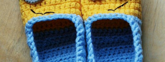 Inspiração – Pantufa de crochê dos Minions