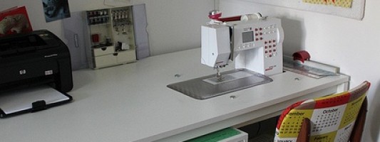 Cantinho compacto para suas costuras